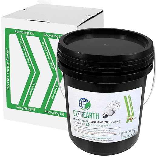 Compact Fluorescent Lamp (CFL) Recycling Kit (5 Gallon) EZ ON THE EARTH