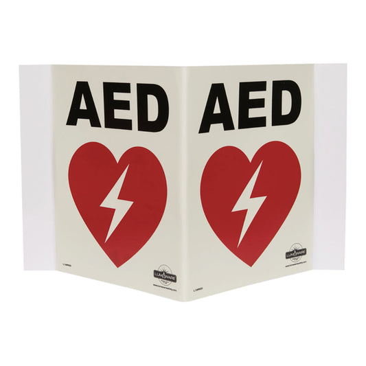 Photoluminescent 3D Automatic External Defibrillator Sign