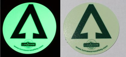 Photoluminescent Non-Removable Circular Adhesive Floor Arrow