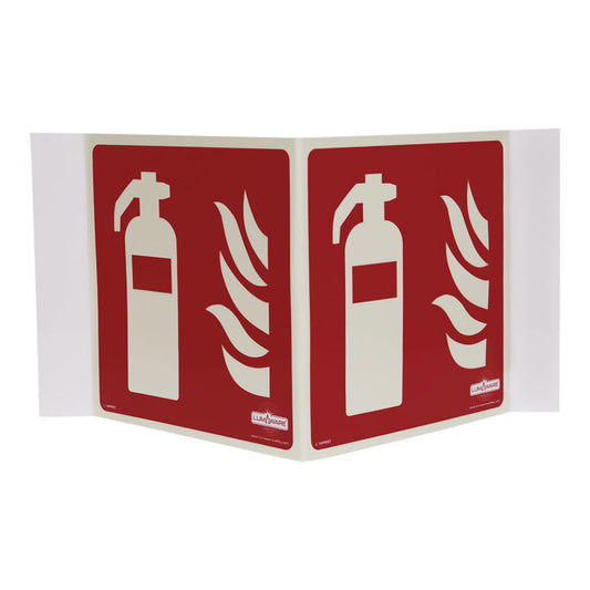 Photoluminescent 3D Fire Extinguisher Sign