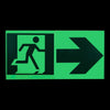 Photoluminescent 6″X6″ Running Man with Arrow