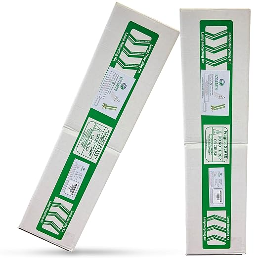 Recycling Box for Straight Lamps (10 Pack)  – Prepaid | Mail Back Recycle Kit, Holds up to 61 x T12 Tube Lights or 132 x T8 Fluorescent Tubes - Model 40JM (4ft Jumbo)