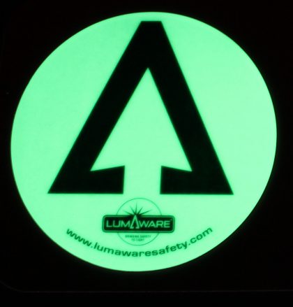 Photoluminescent Non-Removable Circular Adhesive Floor Arrow