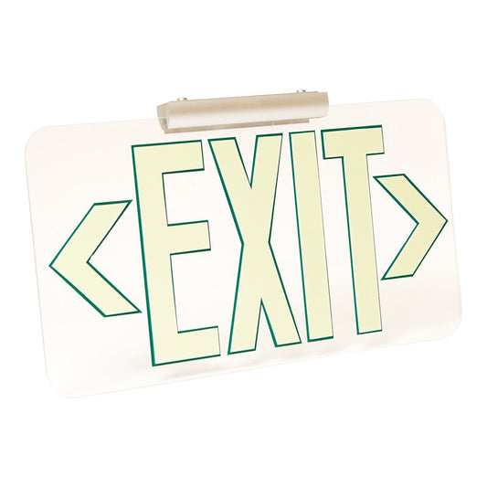 Photoluminescent Exit Sign – Single Sided – Clear Lucite